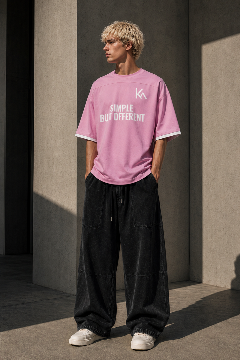 Color Block Drop Shoulder T-Shirt