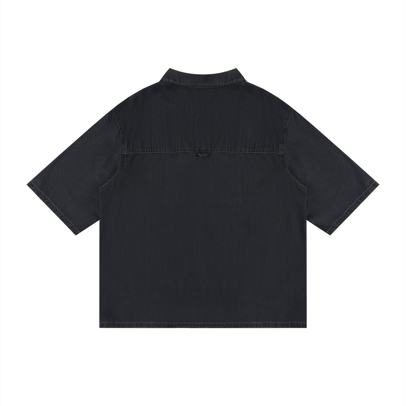 Vintage Wash Drop Shoulder Lyocell Shirt