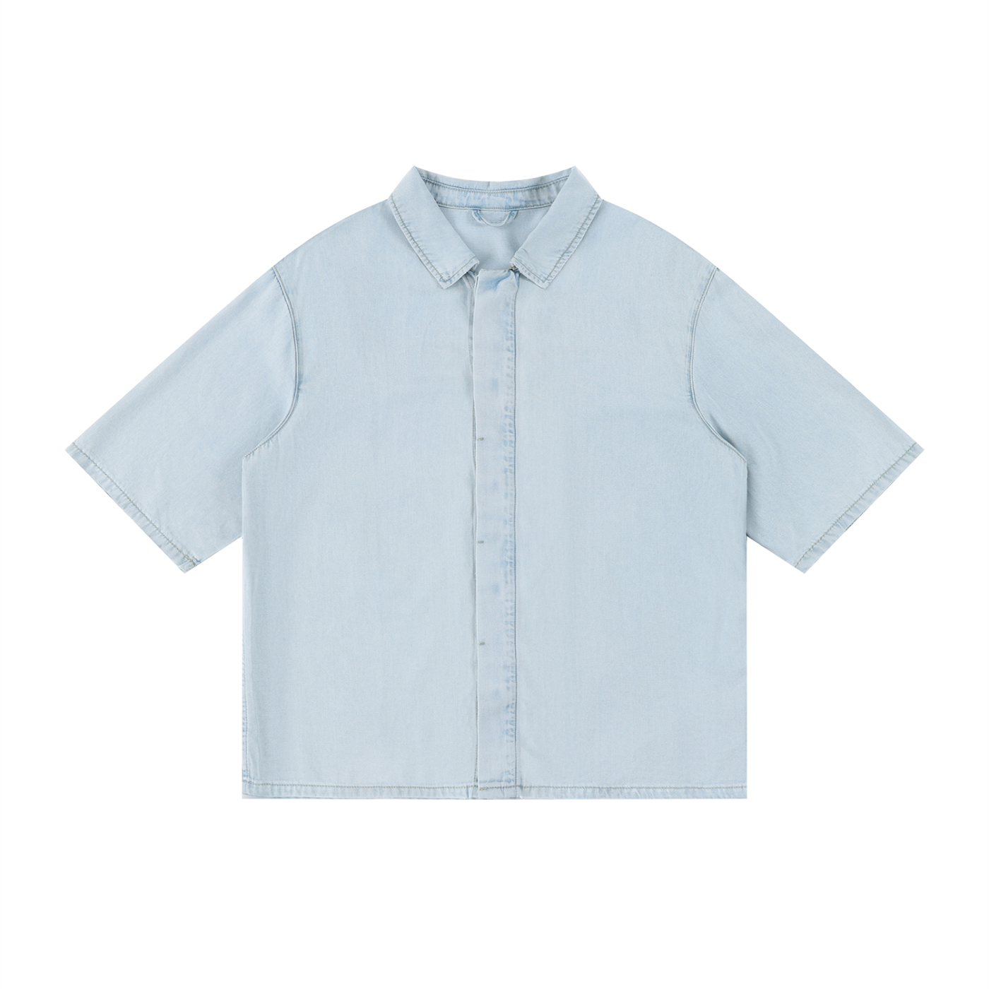 Unisex Vintage Wash Drop Shoulder Lyocell Shirt