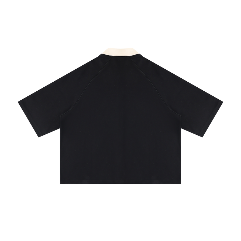 Color Block Boxy Short Sleeve Shirt