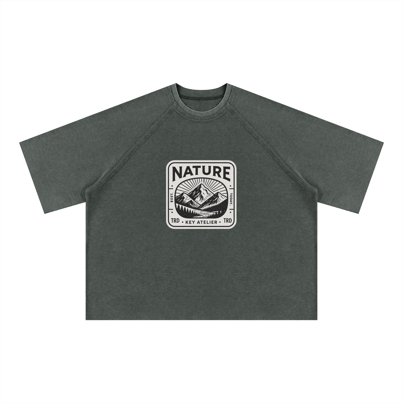 Mineral Wash Boxy Waffle T-Shirt