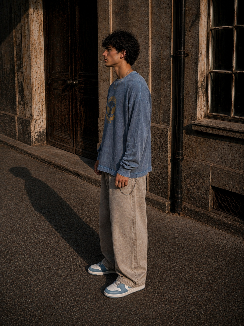 Vintage Wash Boxy  Waffle T-Shirt
