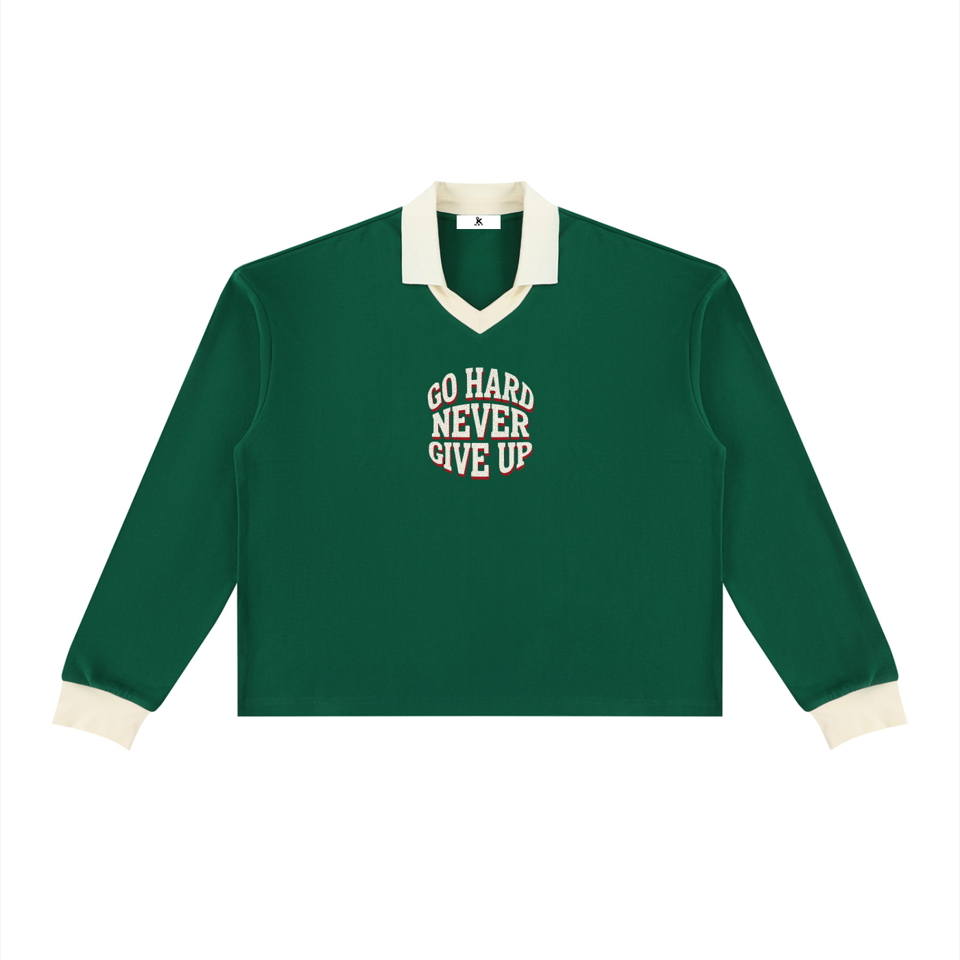 KEY ATELIER Color Block Long Sleeve Sweatshirt in Green – product image 5