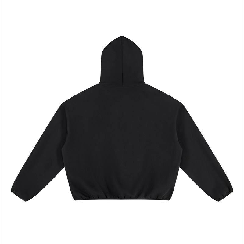 Boxy Piping Fleece Hoodie