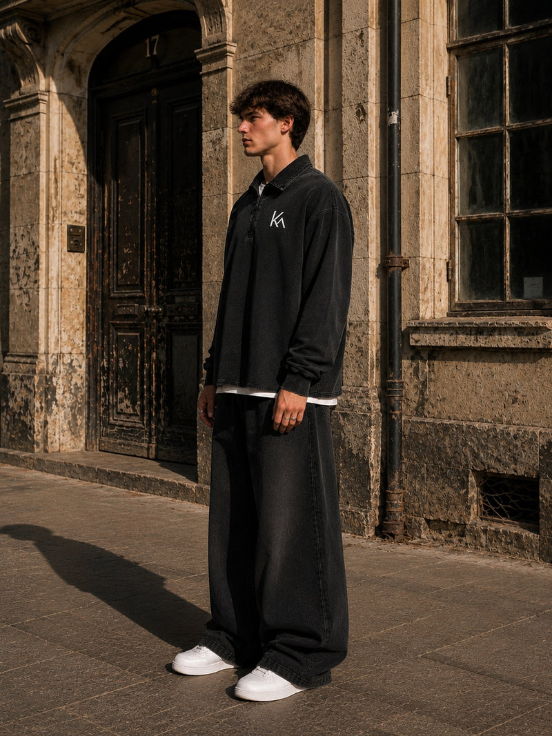 Vintage Wash Quarter-Zip Sweatshirt