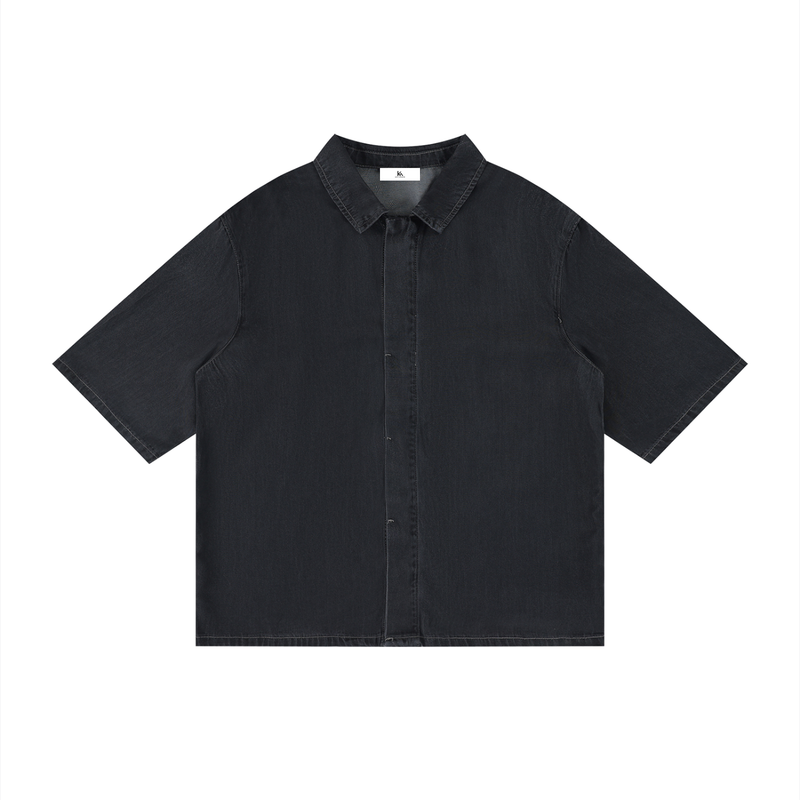 Vintage Wash Drop Shoulder Lyocell Shirt