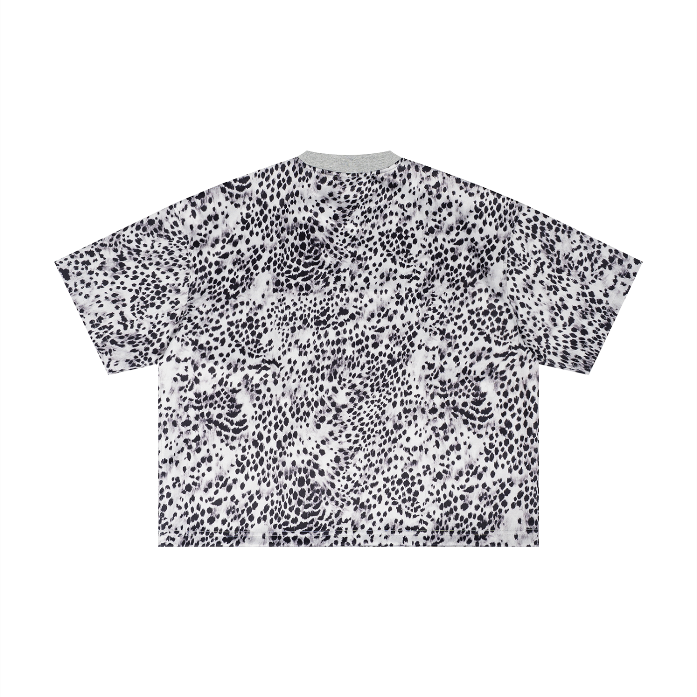 KEY ATELIER Leopard Print Boxy T-Shirt in Leopard Gray – product image 5