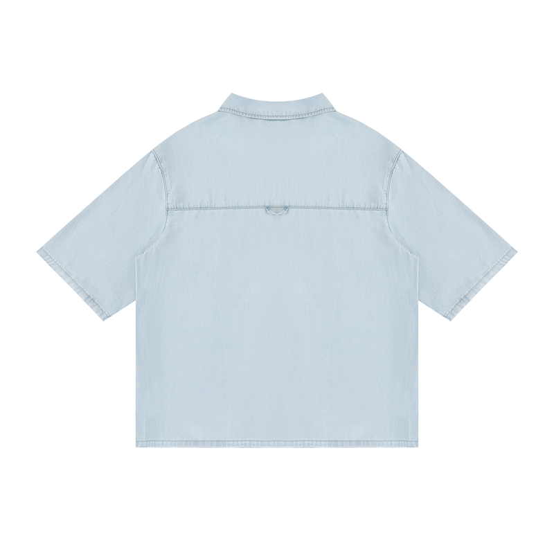 Unisex Vintage Wash Drop Shoulder Lyocell Shirt