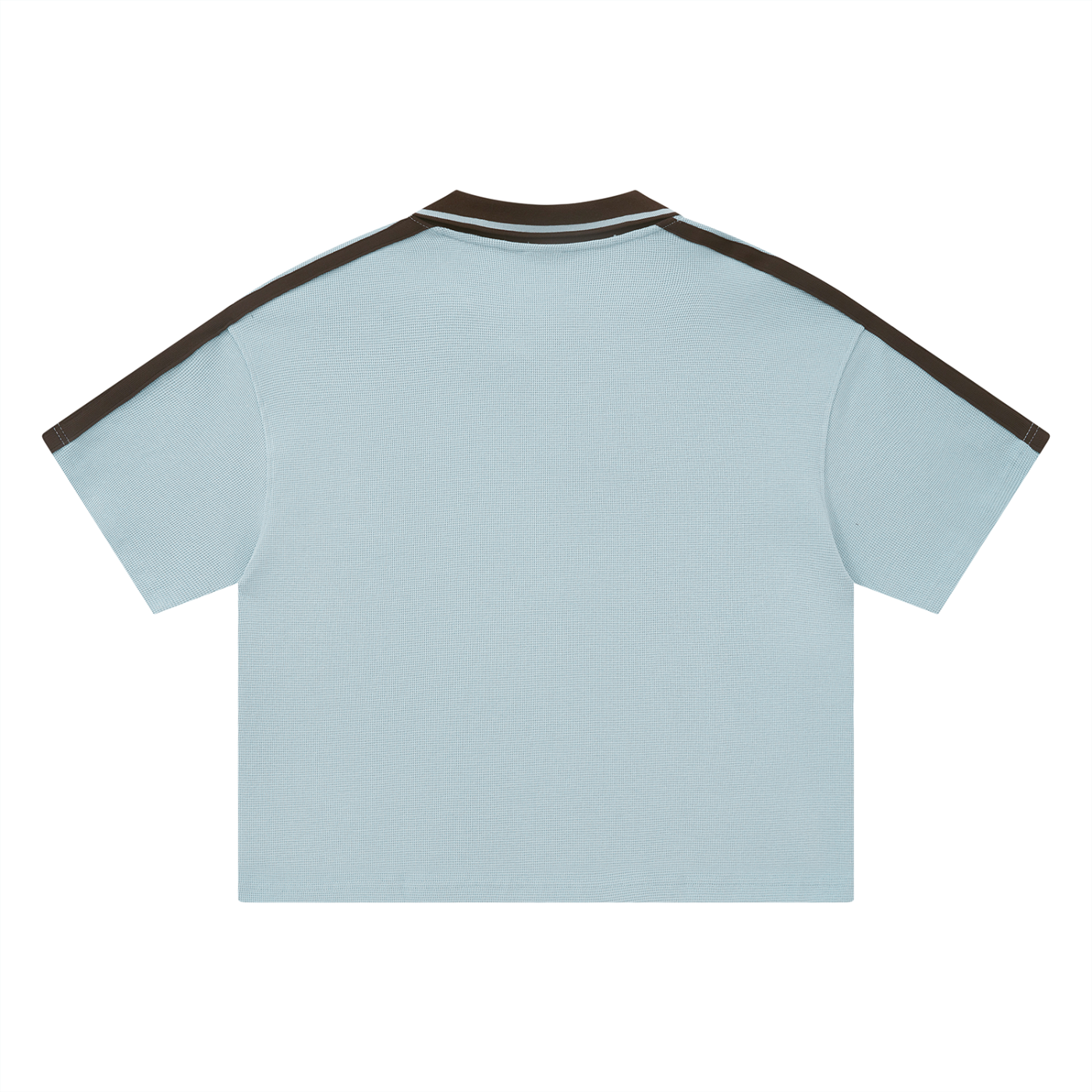 KEY ATELIER Color Block Polo Shirt in Sky Blue – product image 5