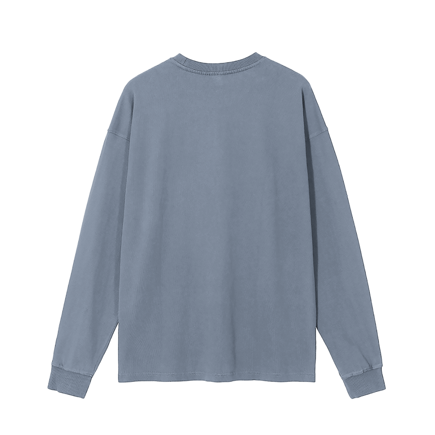 KEY ATELIER Vintage Washed Long Sleeve T-Shirt in Gray Blue – product image 5