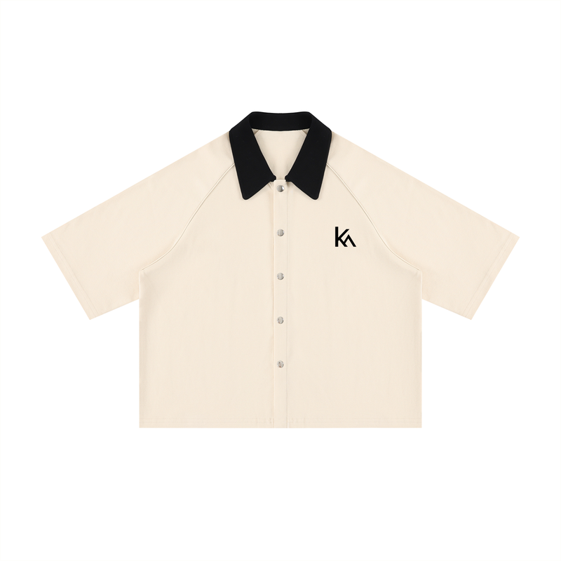 Color Block Boxy Short Sleeve Shirt