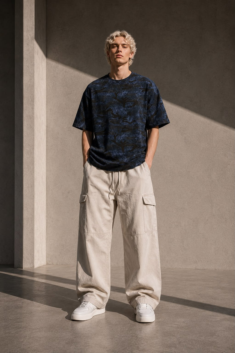Boxy Camo Print T-Shirt