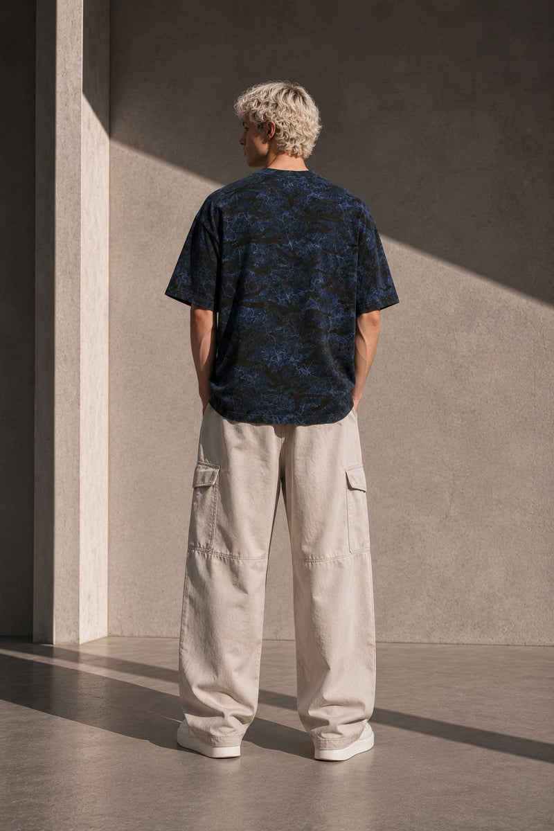 Boxy Camo Print T-Shirt