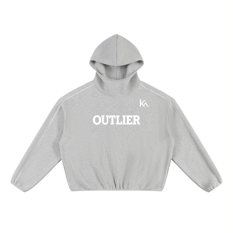 Boxy Piping Fleece Hoodie