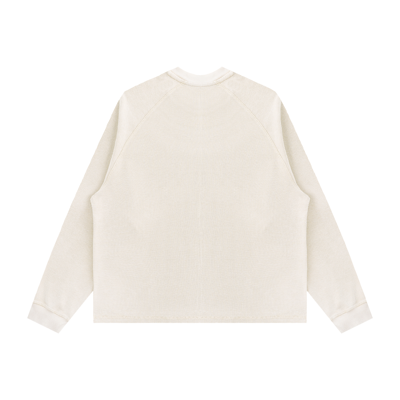 KEY ATELIER Vintage Wash Boxy  Waffle T-Shirt in Light Apricot – product image 5