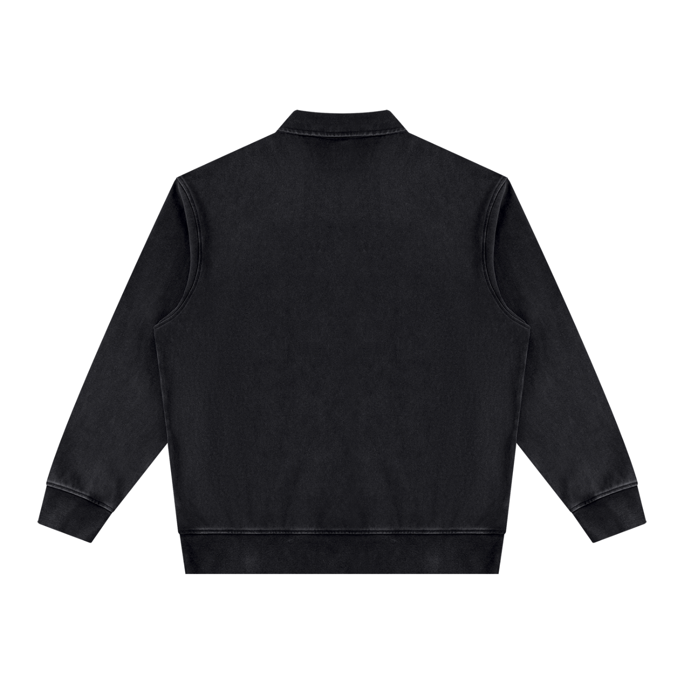 KEY ATELIER Vintage Wash Quarter-Zip Sweatshirt in Black – product image 5