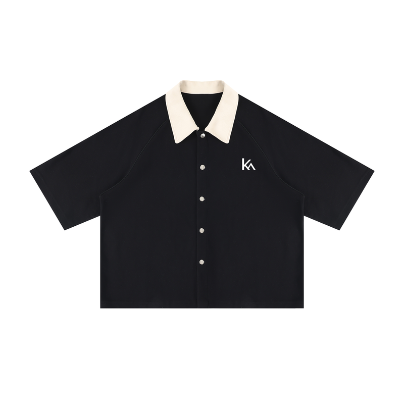 Color Block Boxy Short Sleeve Shirt