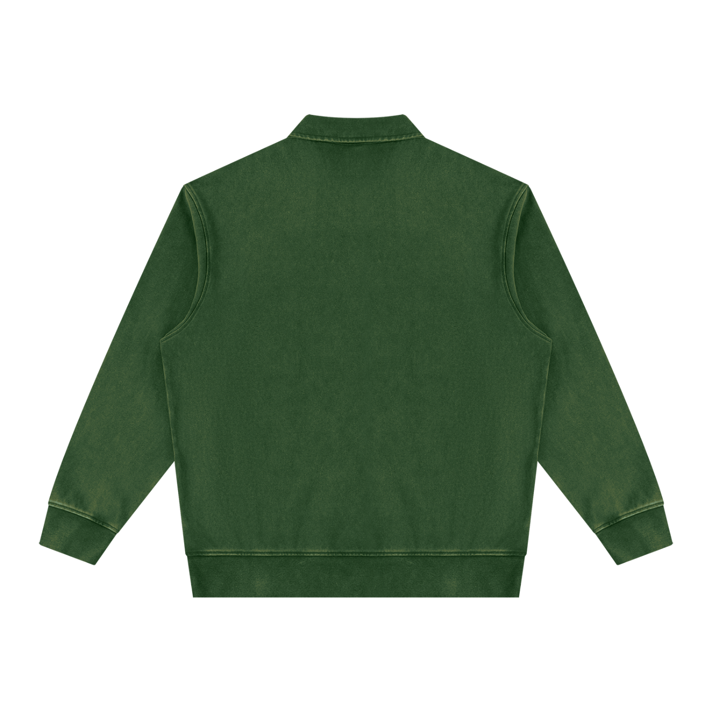 KEY ATELIER Vintage Wash Quarter-Zip Sweatshirt in Blackish Green – product image 5