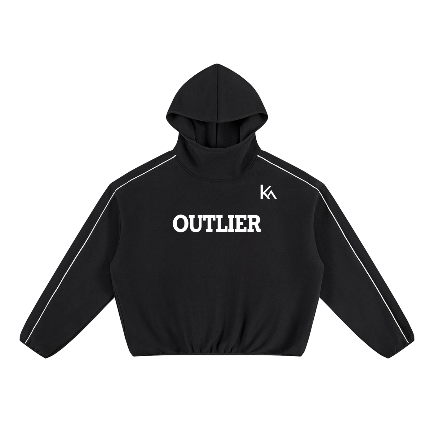 Boxy Piping Fleece Hoodie