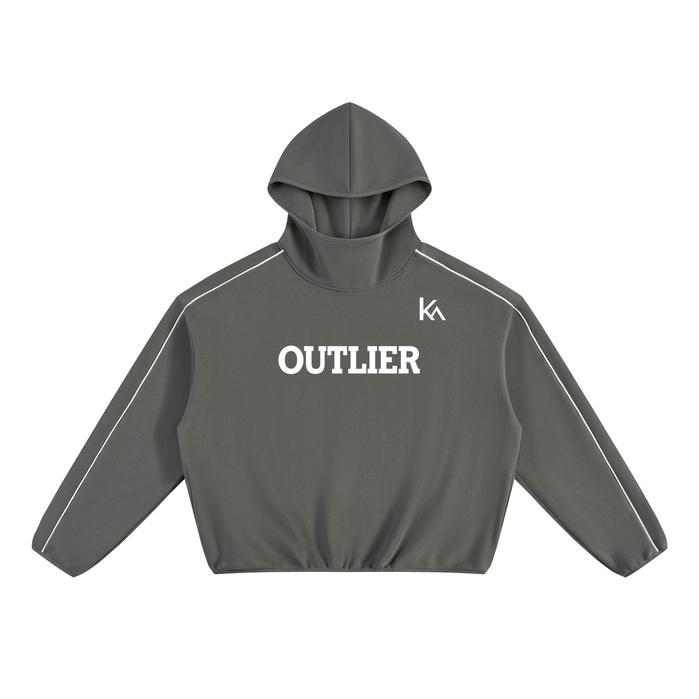 Boxy Piping Fleece Hoodie