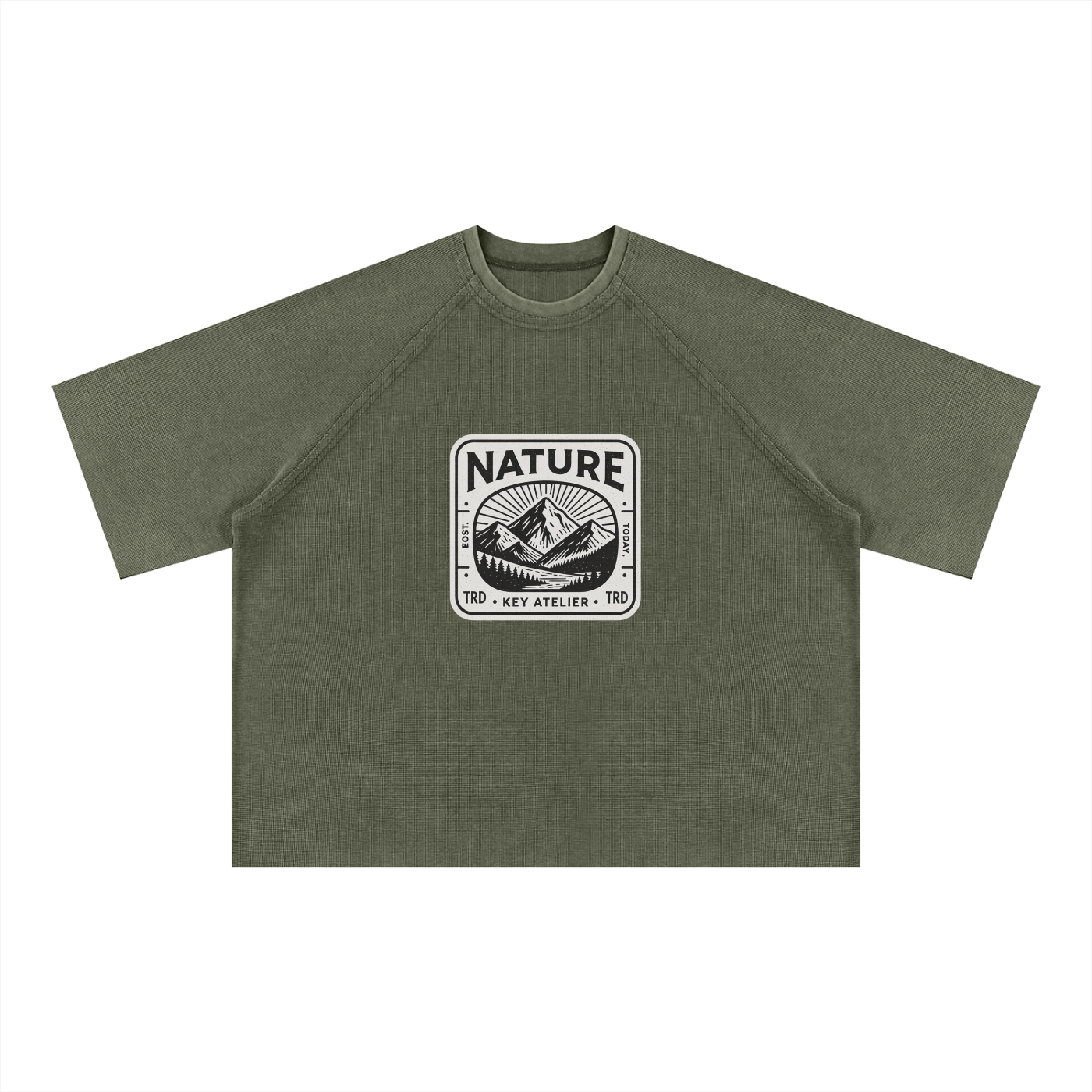 Mineral Wash Boxy Waffle T-Shirt