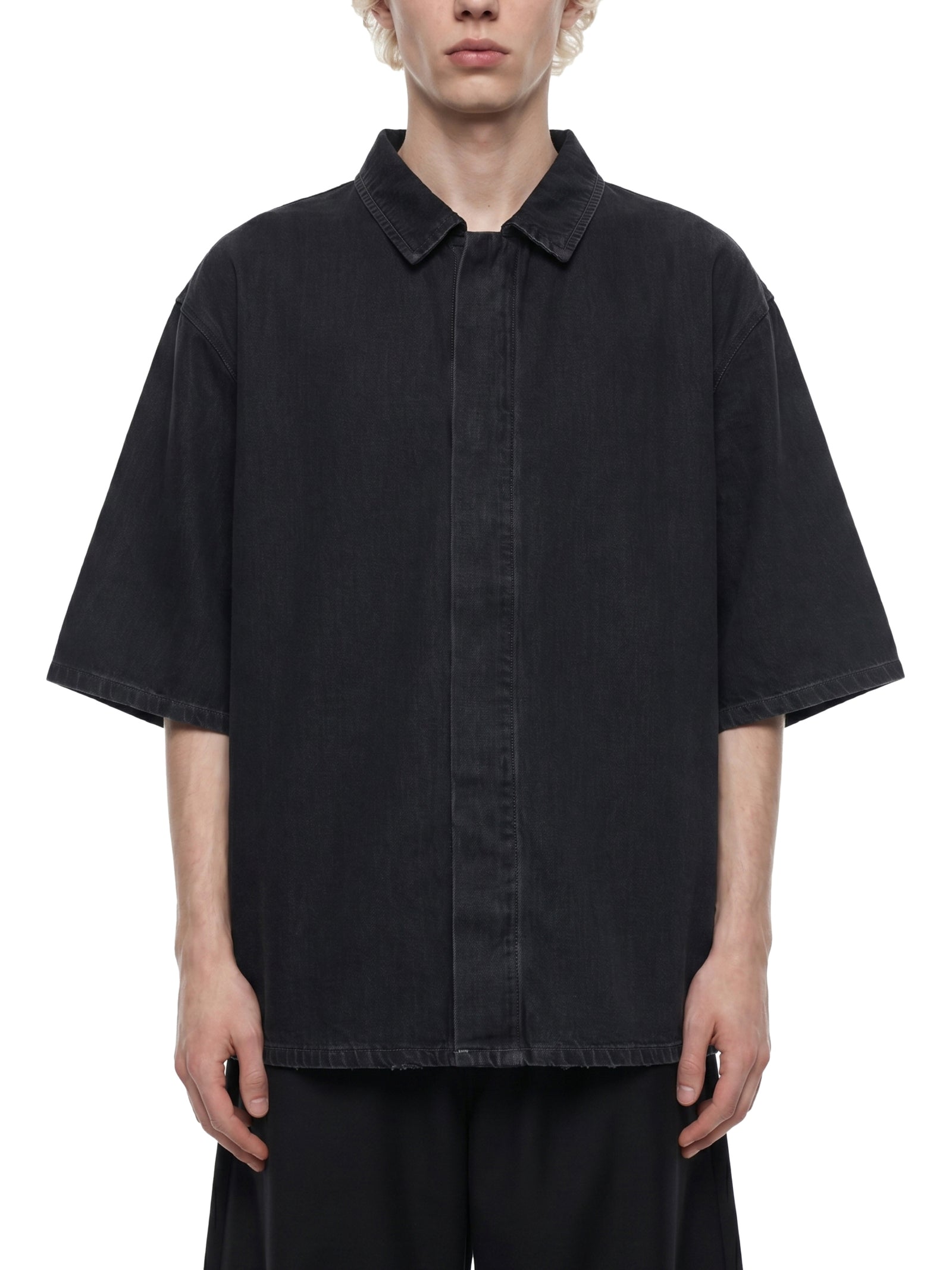 Vintage Wash Drop Shoulder Lyocell Shirt