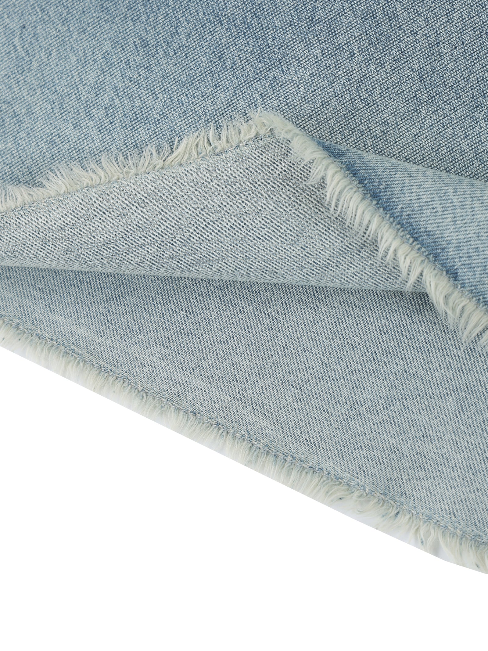 KEY ATELIER Wash Boxy Raw Hem Denim T-Shirt in Light Blue – product image 7