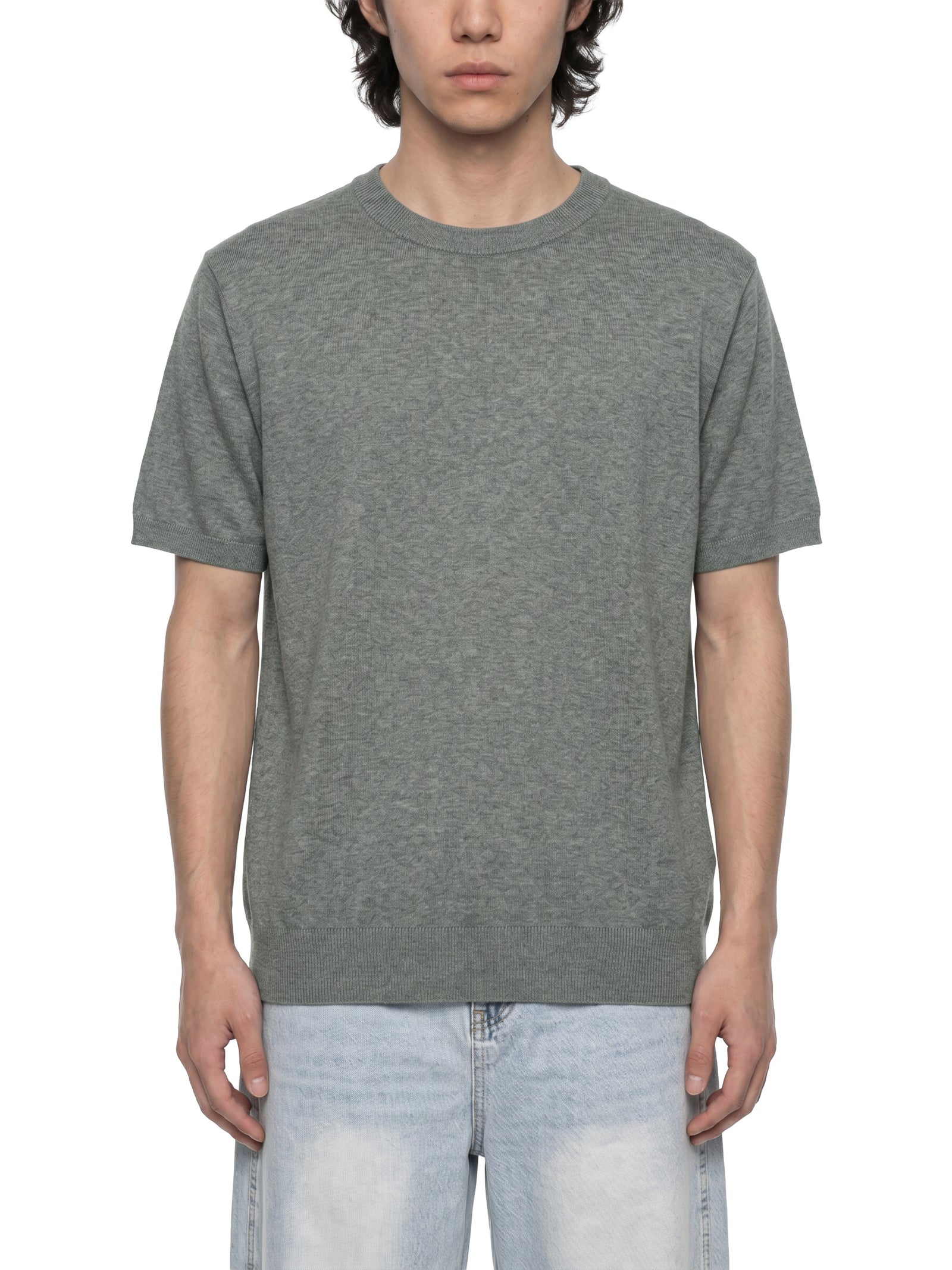 Crewneck Knit T-Shirt