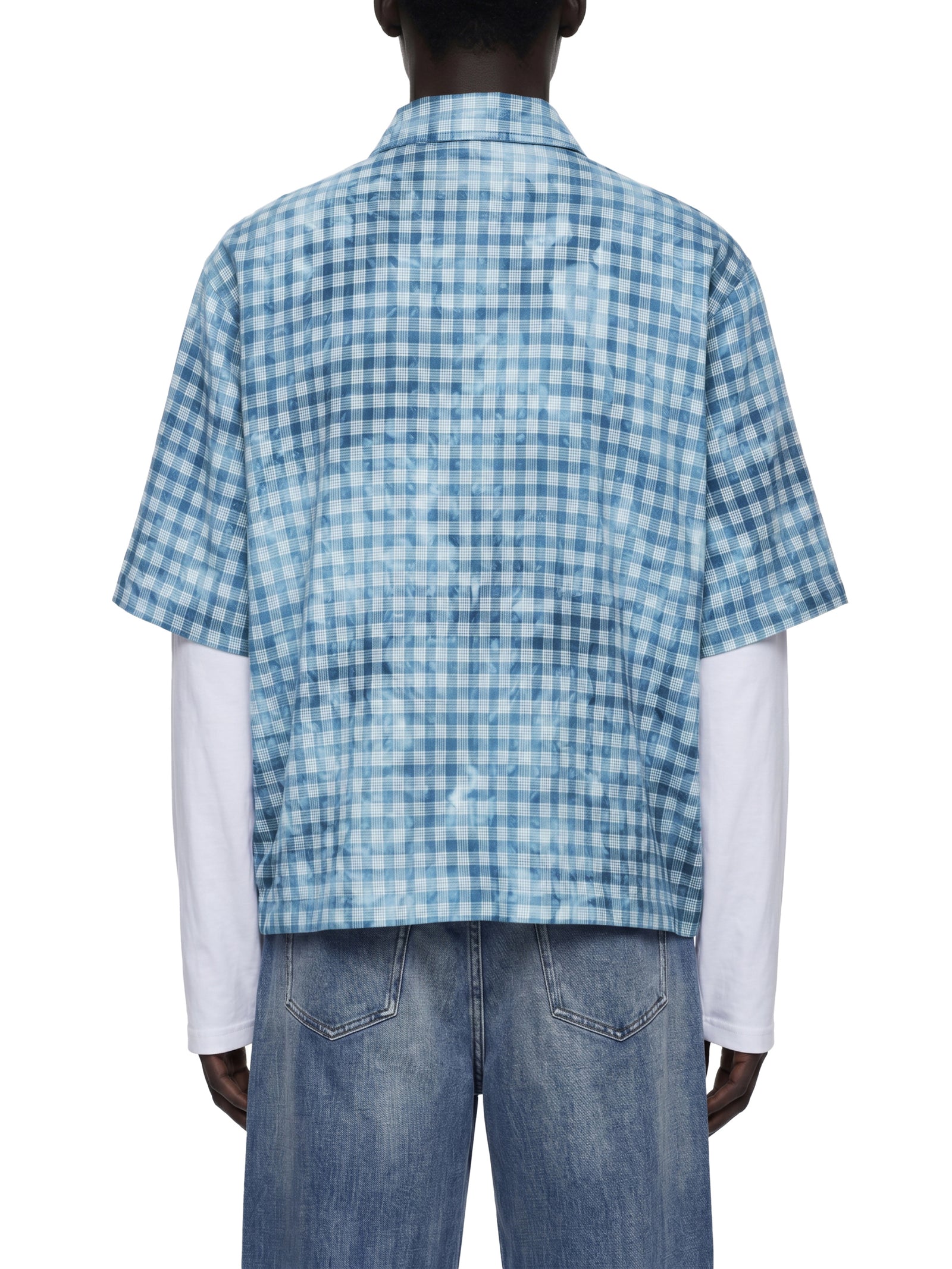 Vintage Wash Plaid Short Sleeve Shirt