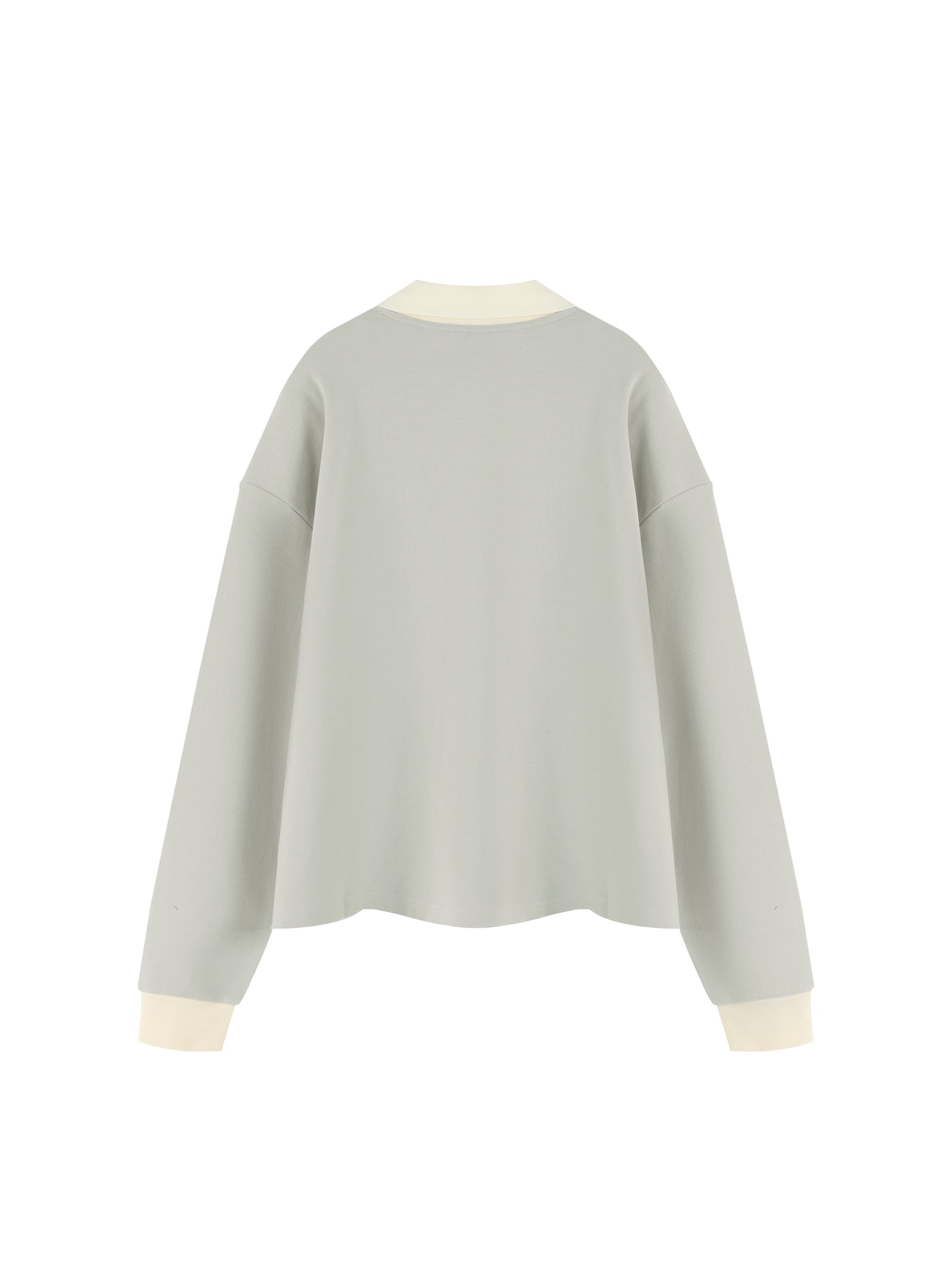 KEY ATELIER Color Block Long Sleeve Sweatshirt in Light Gray – product image 5